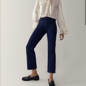 Massimo Dutti mid rise flared Jean size 2